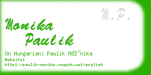 monika paulik business card